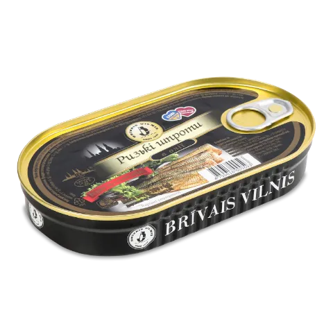 Шпроты Brivais Vilnis Рижские в масле с ключом