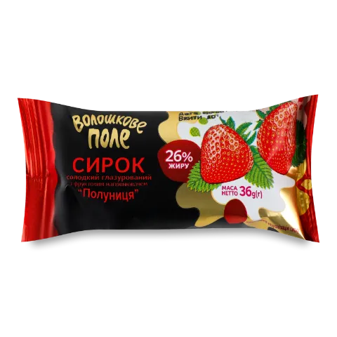 Сирок глазурований «Волошкове поле» полуниця 26%
