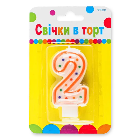 Свеча "2" Party Favors