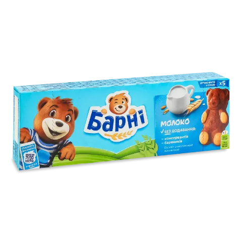 Бисквит Барні с молочной начинкой