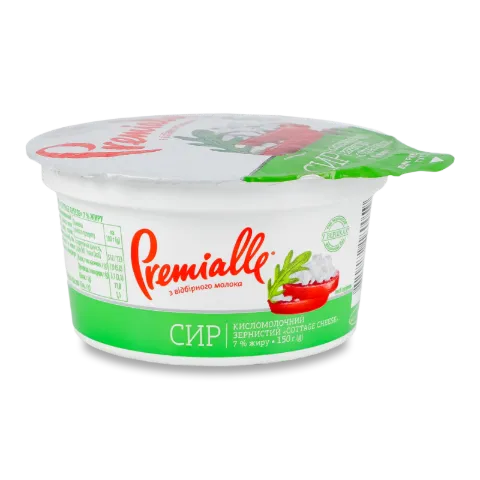 Сир кисломолочний Premialle зернистий 7%