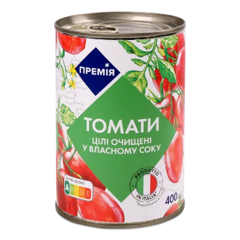 Томаты Премія целые очищенные