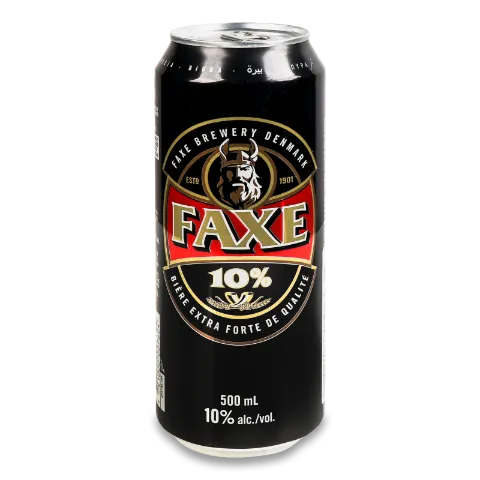 Пиво Faxe Extra Strong 10% крепкое ж/б