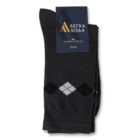 Носки мужские Легка Хода 6127 темно-серый р.25
