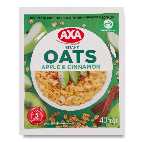 Каша AXA овсяная с яблуком и корицей