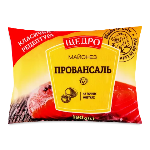 Майонез «Щедро» «Провансаль» 67%