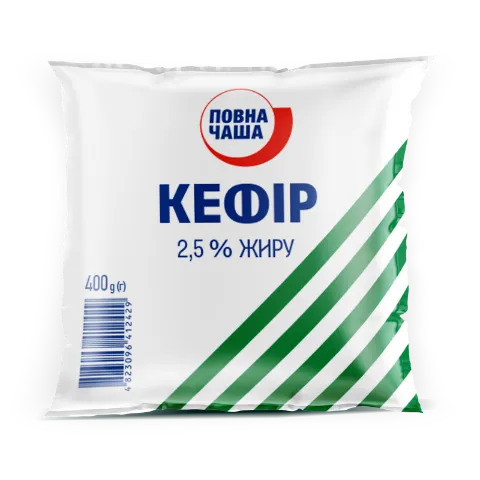 Кефир «Повна Чаша» 2,5% п/э 400г