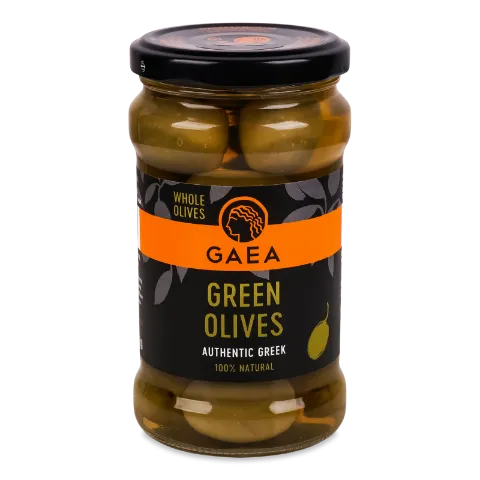 Оливки Gaea Халкидики зеленые с косточкой