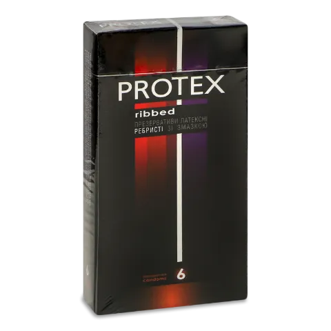 Презервативы Protex ребристые латекс со смазкой