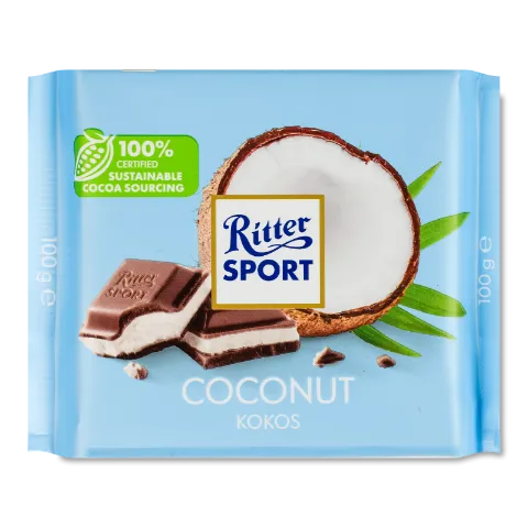 Шоколад Ritter Sport молочний з кокосово-молочним кремом