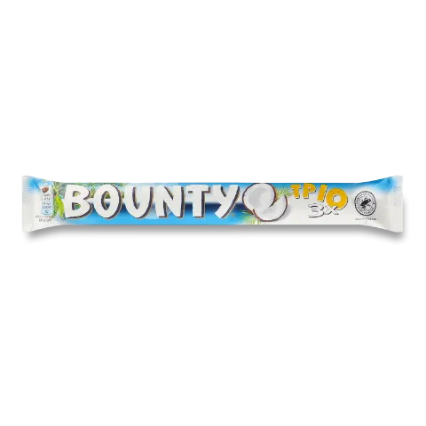 Батончик Bounty Trio з м’якоттю кокоса в молочному шоколаді