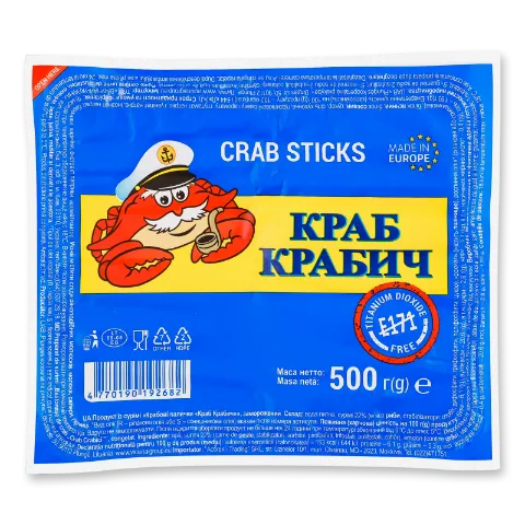 Палочки крабовые Краб Крабыч