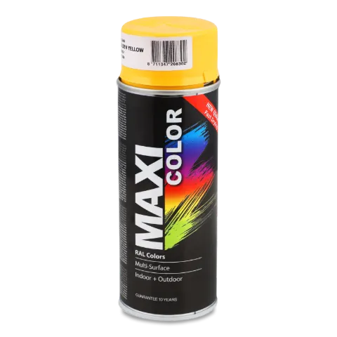 Эмаль-аэрозоль MAXI color золотисто-желтый