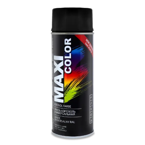Эмаль-аэрозоль MAXI color черный