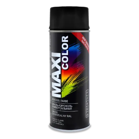 Эмаль-аэрозоль MAXI color матовая черный