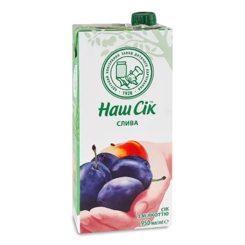 Сік «Наш Сік» слива з м'якоттю