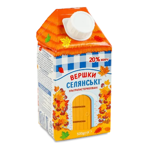 Вершки ультрапастеризовані «Селянські» 20%