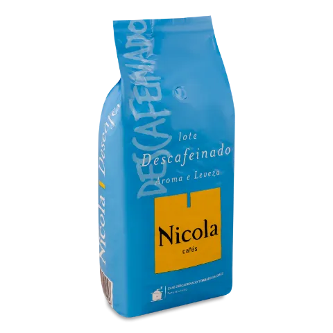 Кофе зерно Nicola Descafeinado Без кофеина жареный