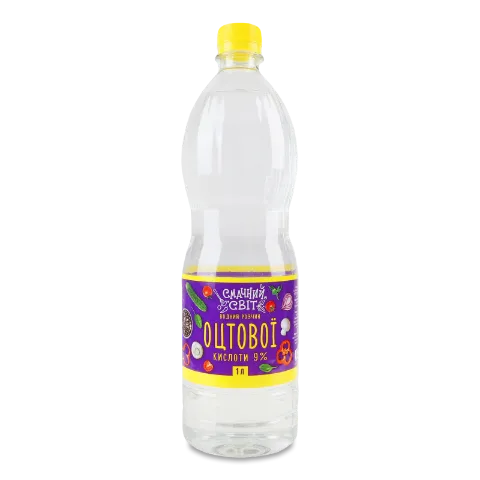 Розчин оцтової кислоти Смачний світ водний 9%