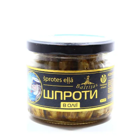 Шпроты Baltijas в масле стекло