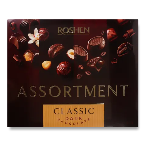 Цукерки Roshen Assortment classic чорний шоколад