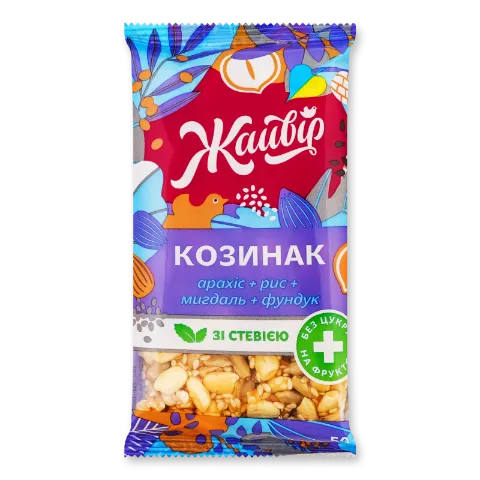 Козинак Жайвір Ассорти с миндал на фрук со стевией