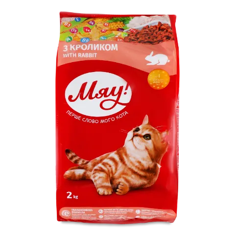Корм для кошек «Мяу!» с кроликом 2кг