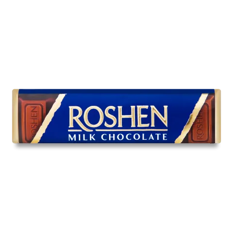Батончик Roshen молочно-шоколадний з начинкою крем-брюле