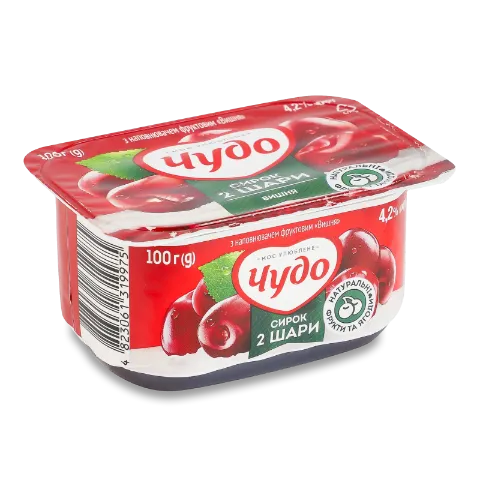 Сирок «Чудо» збитий з вишнею 4,2%