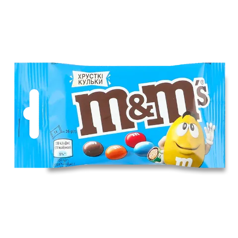 Драже M&M's с рисовыми шариками в молочн шоколаде