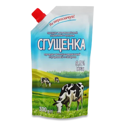 Продукт молоковмісний згущений «Ічня» «Згущенка» 8,5% дой-пак