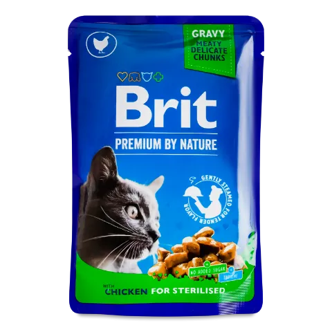 Корм д/стерилизованных котов Brit Премиум курица