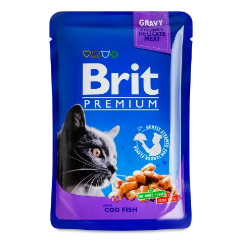 Корм для котов Brit Премиум с треской