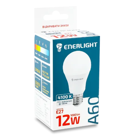 Лампа светодиодная Enerlight A60 12Вт 4100K E27
