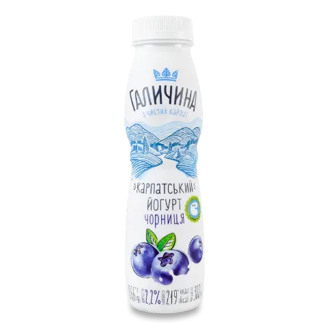 Йогурт «Галичина» чорниця 2,2%