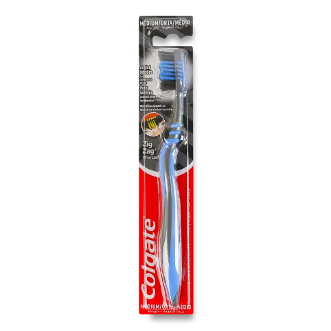 Щетка зубная Colgate Зиг Заг древесный уголь