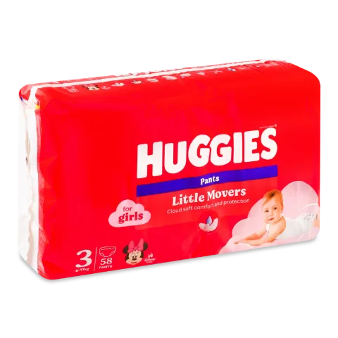 Подгузники-трусики д/дев Huggies Pants р.3 6-11кг