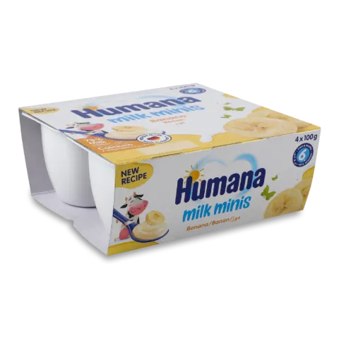 Продукт кисломолочний Humana Milk minis банан
