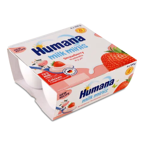 Продукт кисломолочний Humana Milk minis полуниця