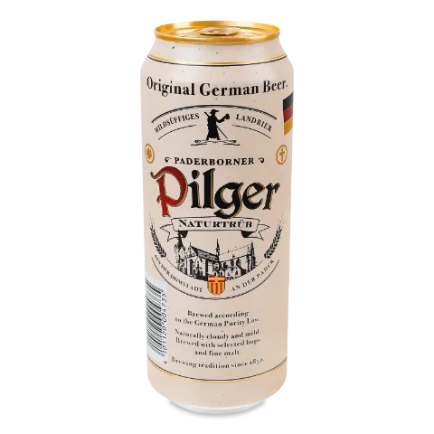 Пиво Paderborner Pilger cветлое нефильтрованное жб
