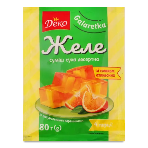 Желе «Деко» зі смаком апельсина
