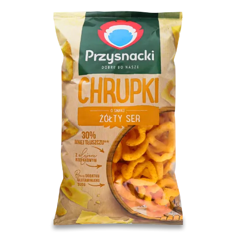 Снеки Przysnacki кукурудзяні зі смаком сиру