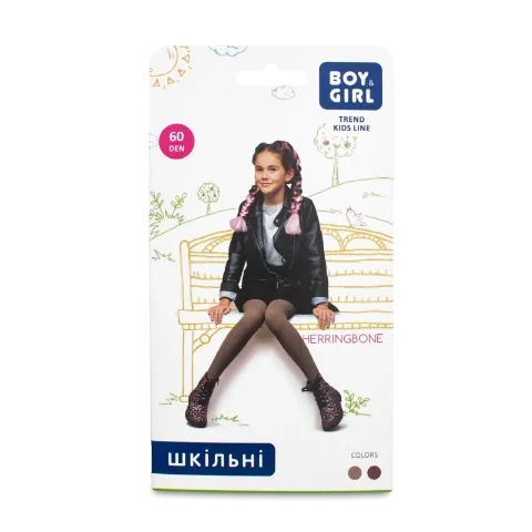Колготки дит Boy&Girl Herringbon60 cappuc р140-146
