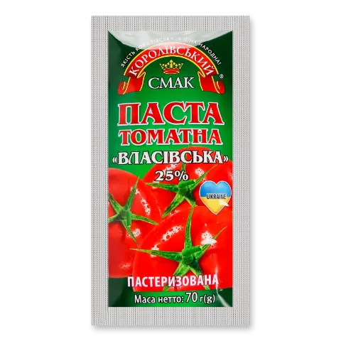 Паста томатна «Королівський смак» «Власівська» 25%