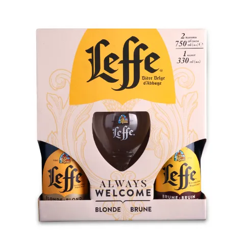Пиво Leffe Blonde светл + Brune темн + бокал 0,33л