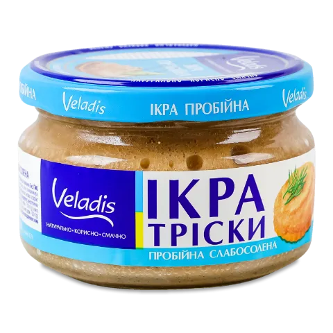 Ікра тріски Veladis пробійна слабосолена с/б
