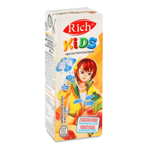 Нектар Rich Kids персиковий з м'якоттю
