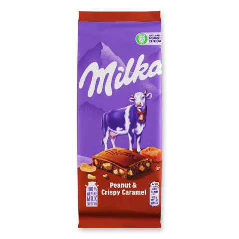 Шоколад Milka арахис и хрустящие шарики
