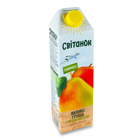 Сік Світанок яблуко-груша з м'якоттю