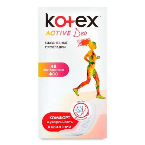 Прокладки ежедневные Kotex Deo Active ароматизиров